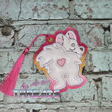 DIGITAL DOWNLOAD Applique German Spitz Bookmark Gift Tag Ornament