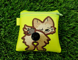 DIGITAL DOWNLOAD 5x5 ITH Applique Yorkie Bum Poo Zipper Bag Lined and Unlined Sketchy Fill