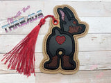 DIGITAL DOWNLOAD Applique Doberman Bookmark Gift Tag Ornament
