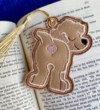 DIGITAL DOWNLOAD Applique Cavapoo Bookmark Gift Tag Ornament