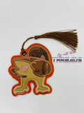 DIGITAL DOWNLOAD Applique Owl Bookmark
