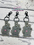 DIGITAL DOWNLOAD Scottish Terrier Bum Snap Tab Key Chain