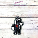 DIGITAL DOWNLOAD Applique Zebra Bookmark