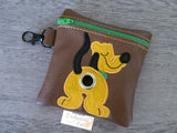 DIGITAL DOWNLOAD 5x5 ITH Applique Yellow Dog Zipper Poo Bag Lined and Unlined 2021