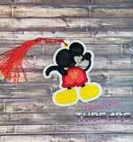 DIGITAL DOWNLOAD Applique Mouse Boy Bookmark Ornament Gift Tag Sketch Fill