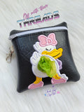 DIGITAL DOWNLOAD 5x5 ITH Applique Daisy Bum Poo Zipper Bag Lined and Unlined