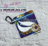 DIGITAL DOWNLOAD 5x5 ITH Applique Snitch Poo Zipper Bag Lined and Unlined