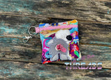 DIGITAL DOWNLOAD 5x5 ITH Applique Old English Sheep Dog Bum Poo Zipper Bag Lined and Unlined