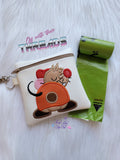 DIGITAL DOWNLOAD 5x5 ITH Applique Red Hat Mouse Bum Poo Zipper Bag Lined and Unlined