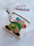 DIGITAL DOWNLOAD 5x5 ITH Applique Green Hat Mouse Bum Poo Zipper Bag Lined and Unlined