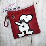 DIGITAL DOWNLOAD 5x5 ITH Applique Snoop Poo Zipper Bag Lined and Unlined