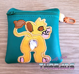 DIGITAL DOWNLOAD 5x5 ITH Applique Lion Cub Bum Poo Zipper Bag Lined and Unlined