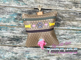 DIGITAL DOWNLOAD Double Zip Dog Walking Combo Bag 4 SIZES INCLUDED UNLINED