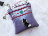 DIGITAL DOWNLOAD Double Zip Dog Walking Combo Bag 4 SIZES INCLUDED UNLINED