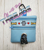 DIGITAL DOWNLOAD Double Zip Dog Walking Combo Bag 4 SIZES INCLUDED UNLINED