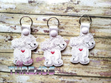 DIGITAL DOWNLOAD Poodle Bum Snap Tab Key Chain