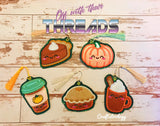 DIGITAL DOWNLOAD Applique Pumpkin Spice Ornament Bookmark Gift Tag BUNDLE