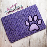 DIGITAL DOWNLOAD Applique Paw Print Quilted Mug Rug Snack Mat Set 4 SIZES INCLUDED INCLUDES BOTH TURN HOLE AND ENVELOPE FINISHES