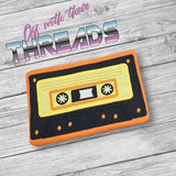 DIGITAL DOWNLOAD Applique Cassette Tape Shaped Quilted Mug Rug Snack Mat Set 4 SIZES INCLUDED INCLUDES BOTH TURN HOLE AND ENVELOPE FINISHES