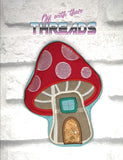 DIGITAL DOWNLOAD Applique Toadstool Mushroom Shaped Quilted Mug Rug Snack Mat Set 4 SIZES INCLUDED INCLUDES BOTH TURN HOLE AND ENVELOPE FINISHES