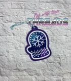 DIGITAL DOWNLOAD 4x4 Applique Mitten Ornament Gift Tag Bookmark