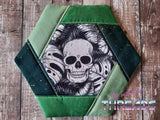 DIGITAL DOWNLOAD Quilted Hexagon Mug Rug 7 SIZES INCLUDED ENVELOPE AND TURN HOLE OPTIONS