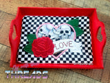 DIGITAL DOWNLOAD Applique Tattoo Heart Quilted Mug Rug 4 Sizes Included ENVELOPE AND TURN HOLE OPTIONS