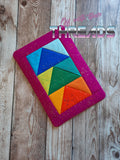 DIGITAL DOWNLOAD Flying Geese Quilted Mug Rug 4 Sizes Included ENVELOPE AND TURN HOLE OPTIONS