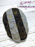 DIGITAL DOWNLOAD Quilted Skull Mug Rug 4 Sizes Included ENVELOPE AND TURN HOLE OPTIONS