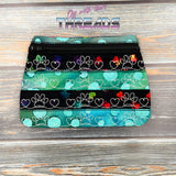DIGITAL DOWNLOAD Quilted Paw Clutch Applique Zipper Bag LINED