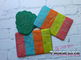 DIGITAL DOWNLOAD Quilted Rainforest Mug Rug 4 Sizes Included ENVELOPE AND TURN HOLE