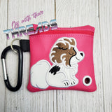 DIGITAL DOWNLOAD 5x5 ITH Applique Papillon Waste Bag and 4x4 Stand Alone