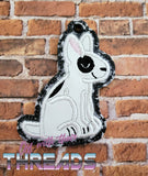 DIGITAL DOWNLOAD 4x4 Applique Bull Terrier Bookmark Ornament Gift Tag