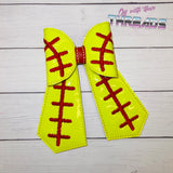 DIGITAL DOWNLOAD In Stitches Hair Bow 4 SIZES INCLUDED Baseball Football Softball Monster