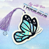 DIGITAL DOWNLOAD Applique Butterfly Bookmark Ornament Gift Tag