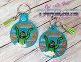 DIGITAL DOWNLOAD Calm Down Snap Tab Key Chain and Eyelet Set