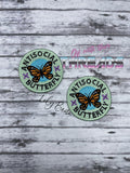 DIGITAL DOWNLOAD Antisocial Butterfly Patch 3 SIZES INCLUDED