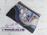 DIGITAL DOWNLOAD Applique Marble Clutch Zipper Bag Lined and Unlined