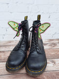 DIGITAL DOWNLOAD Applique Luna Moth Shoe Wings Boot SATIN AND BEAN STITCH EYELET OPTIONS INCLUDED