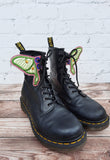 DIGITAL DOWNLOAD Applique Luna Moth Shoe Wings Boot SATIN AND BEAN STITCH EYELET OPTIONS INCLUDED