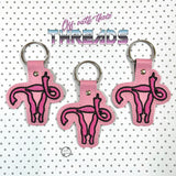 DIGITAL DOWNLOAD FUterus Snap Tab Key Chain