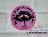 DIGITAL DOWNLOAD Black Is My Happy Color Colour Patch 3 SIZES INCLUDED 2 OPTIONS