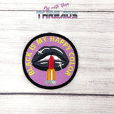 DIGITAL DOWNLOAD Black Is My Happy Color Colour Patch 3 SIZES INCLUDED 2 OPTIONS