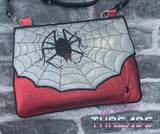 DIGITAL DOWNLOAD Applique Arachnid Spider Web Envelope Clutch  Lined and Unlined