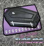 DIGITAL DOWNLOAD Applique Coffin Envelope Clutch  Lined and Unlined