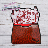 DIGITAL DOWNLOAD Applique Vampire Teeth Envelope Clutch  Lined and Unlined