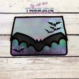DIGITAL DOWNLOAD Applique Bat Envelope Clutch  Lined and Unlined