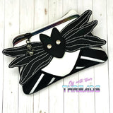 DIGITAL DOWNLOAD 3D Jack Bow Tie Clutch Applique Zipper Bag Lined and Unlined