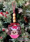 DIGITAL DOWNLOAD Strawberry Cupcake Mouse Bookmark Ornament Gift Tag