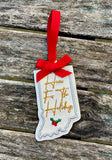 DIGITAL DOWNLOAD Indiana State Bookmark Ornament Gift Tag